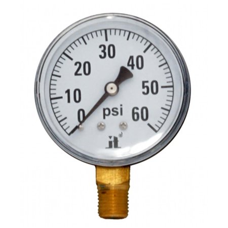 TOTALTURF 0-60 Psi Dry Air Pressure Gauge TO146654